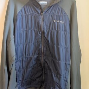 Columbia Blue and Gray Hooded Jacket